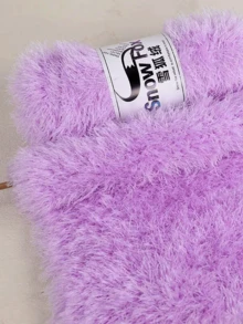 人造毛皮纱线，粗线，手工编织睫毛纱线，仿貂毛花式纱线，厚羊毛手工编织纱线，柔软纱线，DIY钩编纱线，适用于衣服、帽子、围巾、毯子，舒适蓬松的毛皮纱线，毛绒纱线，手工钩编爱好者，母亲节礼物，生日装饰 - 彩色 - 查看 19