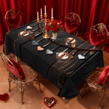 1/20 Stücke Valentinstag Tischdecke mit romantischem Herzmuster, dekorative Tischdecke perfekt für Restaurant, Hochzeit, Paar-Jahrestags-Dinner, Party, Heim-Dekoration, Küchen-Accessoires, Valentinstag-Dekoration, ideales Geschenk für Geliebte, Heim-Dekoration