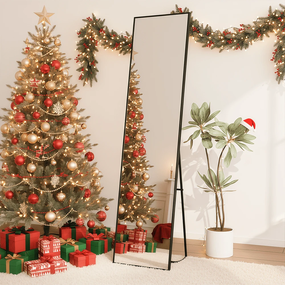 Full-Length Mirror, Unbreakable Lightweight Mirror, Slim, Width 30 X Height 120 Cm, Stand Mirror, Shatterproof Processing, Disaster Prevention, Earthquake Prevention, Compact, Wall-Mounted, Full-Length Mirror, For Single Living, Simple, Foldable, For Dancing, Entrance, Muscle Training