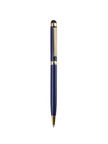 1pc Multifunctional 2-In-1 Pen With Stylus & Clip, Compact Touch Screen Ballpoint Pen, Rotary Metal Signature Pen For Business, Unisex Office Supplies