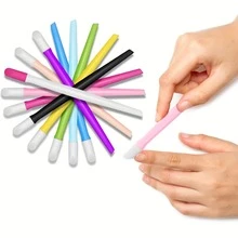 100支塑料柄指甲角质层推棒，橡胶头指甲清洁器，男女通用彩色美甲工具，万圣节、圣诞节、情人节礼物，适用于专业美甲沙龙、家庭美甲DIY、指甲和足部护理（10种颜色）