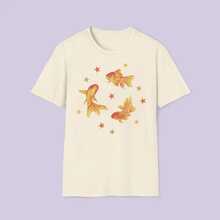 Unisex Cotton Fish T-Shirt - 奶油色 - 查看 3
