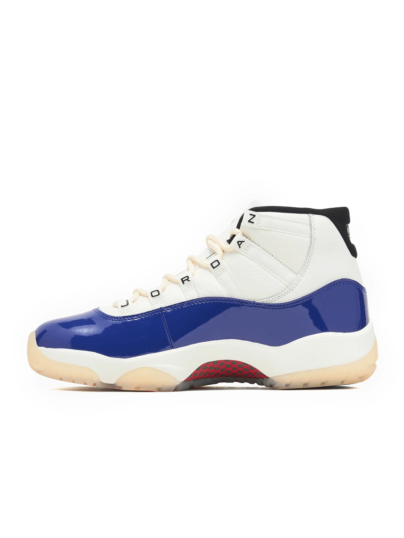 Jordan 11款复古稀有Air系列男士运动鞋，适合健身、跑步、日常训练，高支撑、吸汗、透气、减震缓震，厚底，印花Logo，易于清洁，防滑，时尚百搭，适合旅行、购物、上学、秋冬季穿着，白色/蓝色可选，货号IH0296-400 - 白色/藍色 - 查看 1