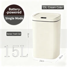 11L/15L Automatic Sensor Trash Can – Battery Operated (2 Batteries), Touchless Waterproof Bin With Lid,11L/15L Smart Sensor Trash Can – 2-Battery Powered, Touchless Waterproof Kitchen Bathroom Bin,11L/15L Battery Operated Sensor Trash Can, 2-Battery Sensor Bin, Touchless Battery Powered Trash Can, Waterproof Automatic Trash Can, Cordless Sensor Trash Can, Home Battery Operated Bin, Kitchen Bathroom Sensor Trash Can, Dual Capacity Battery Bin, 2pcs Battery Trash Can, Touchless Waterproof Bin, Odor-Sealing Battery Trash Can, Compact Sensor Bin, Family Size Automatic Trash Can, Cordless Home Wastebasket, Battery Powered Hygiene Bin, Replaceable Battery Trash Can, Multi-Room Sensor Trash Can, Easy-Install Battery Bin, No-Charge Sensor Trash Can, Durable Battery Operated Wastebasket - Trắng 11L - Xem 3