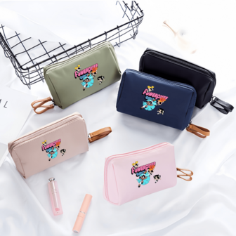 1pc The Powerpuff Girls Large Capacity Cosmetic Storage Bag, Dopamine Cartoon Cosmetic Storage Bag, Portable Storage Bag, Lipstick Bag, Makeup Bag, Suitable As Christmas Gift For Family, Friends, Classmates, Girlfriends, Brothers