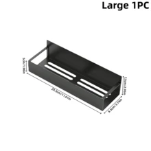 1/2pcs Magnetic Side Storage Rack, Suitable For Refrigerator And Washing Machine - No Drilling Required, Fashionable Black Metal Surface, Wall-Mounted Spice Organizer, Great For Laundry Essentials