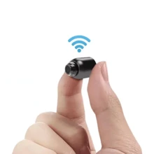 Cámara ojo de gato, cámara en miniatura, minicámara de alta definición, con visión nocturna, detección de movimiento y capacidades de supervisión remota. Campo de visión de 140°, compatible con microconfiguración DIY, con visibilidad nocturna. - Negro - Ver 10