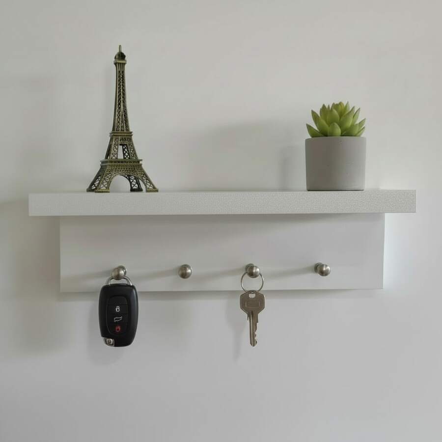 Porta Chaves De Parede Organizador Decoração Para Casa em L 25x8x8