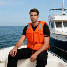 1 件专业加厚分体救生衣，高浮力成人，适用于游泳、钓鱼、划船、防洪、便携式青年救生衣、海滩必备、海滩配件、游泳圈 - 彩色 - 查看 1