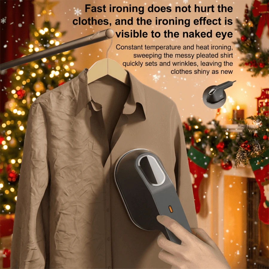 SOKANY 1pc Handheld Hanging Iron, Mini Electric Iron, Portable Household Ironing Machine, Instant Hot Ironing, Intelligent Temperature Control Protection, Flat Ironing/Hanging Ironing Two-In-One, Smooth Large Panel, Multi-Speed Adjustment, Ironing Without Damaging Clothes, Suitable For Home, Travel, Business Trip And Other Scenes, Easily Smooth Out Wrinkles On Clothes, Iron And Flatten Immediately, Creating A Refined Life - EU E Type Plug(220-240V) - View 1