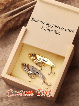 1 pieza Señuelo de pesca personalizado y grabado, señuelo personalizado, regalo para pescador para papá, tío, esposo, regalo de pesca, regalos de pesca, regalo del Día del Padre