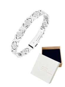 1pc Women's Pure Copper Four-Leaf Clover Copper Bracelet, Equipped With 3500 Gauss Powerful Magnetic Pure Copper Magnetic Bracelet - Four Leaf Clover - View 14