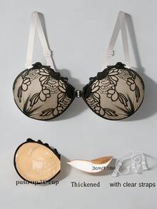 3厘米厚度粘胶聚拢文胸，小胸隐形文胸，适合露背无肩带连衣裙，可重复使用丰胸文胸 - 彩色 - 查看 16