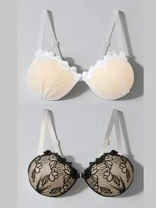 3厘米厚度粘胶聚拢文胸，小胸隐形文胸，适合露背无肩带连衣裙，可重复使用丰胸文胸 - 彩色 - 查看 10