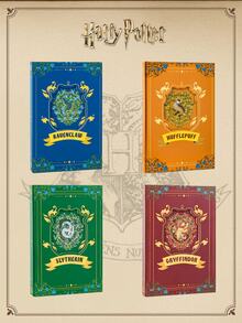 Harry Potter 1 cuốn sổ tay phong cách retro nhiều màu sắc, bìa cứng, họa tiết bốn ngôi nhà với các loài động vật nhiều màu, sổ tay đồ dùng học tập, quà tặng cho người hâm mộ tuổi teen và người lớn, quà sinh nhật, tốt nghiệp, quà tựu trường [Hàng chính hãng] - Nhiều màu - Xem 2