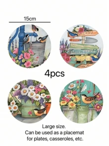 1 Set (4pcs) Heat Insulation Pads, Kitchen Dining Table Mats, Pot Holders, Cup Coasters, Waterproof Placemats,Home And Kitchen Must-Haves, Kitchen Utensils And Equipment As Christmas Practical Gifts