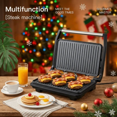 SOKANY Steak Machine Panini Breakfast Maker Grill For Meat, Sausage, Hamburger, Sandwich
