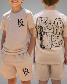 Children's Set Fashion Summer Youth Men's T-Shirt And Shorts