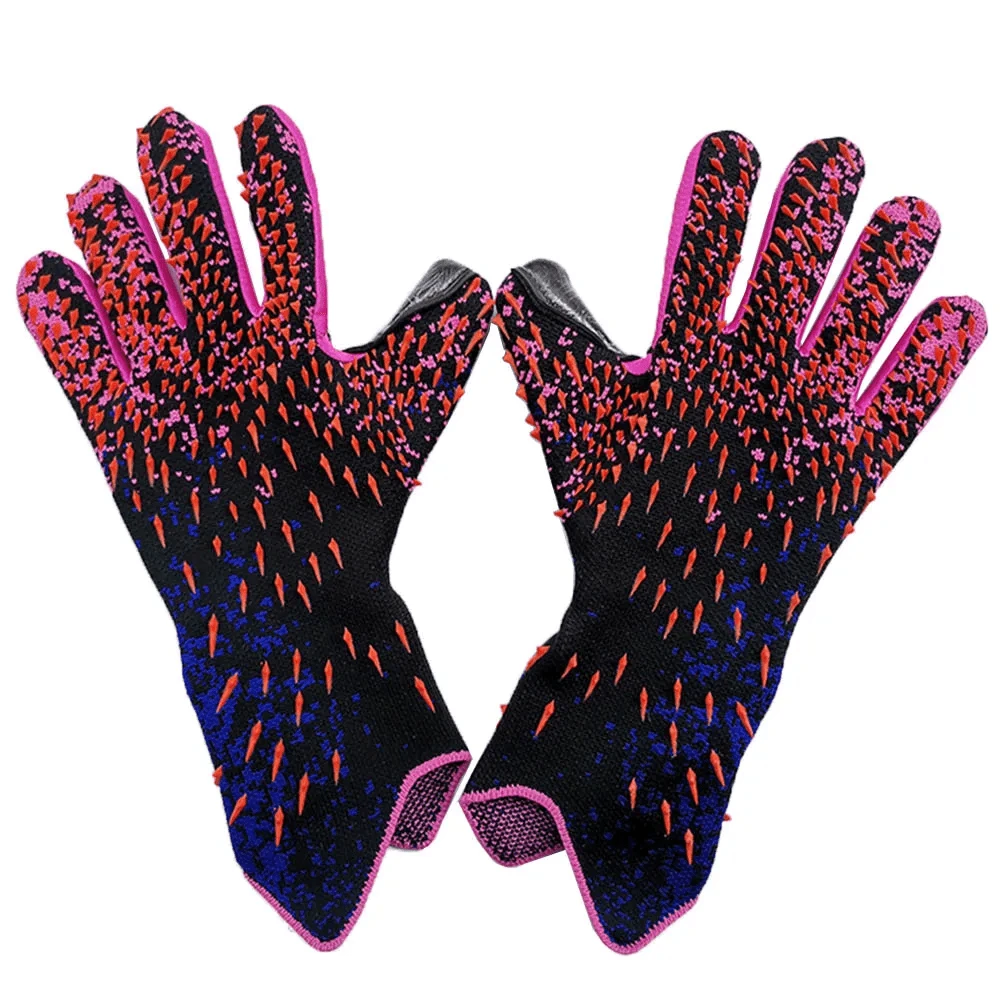 1 Pair Adult Goalkeeper Gloves, Finger Protection Equipment, Non-Slip Training Durable Gloves - Red - View 1