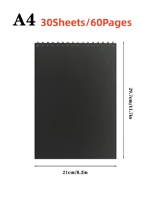 1pc 30 Sheets Spiral-Bound Sketchbook Hot Sketchbook For Artists Blank Spiral Notebook, Sketch Book A3 A4 A5 School Notebook, Notebook With Spiral, Adult Beginner Artist Halloween/Christmas/New Year's Day/Easter Gift