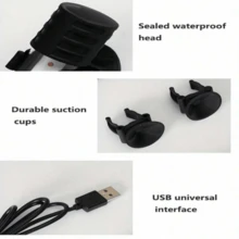 1 件装 鱼缸潜水灯 低压 USB 防水灯 双排水族箱增亮灯