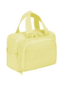 Organizador de maquillaje de gran capacidad para viaje de mujer, bolsa con múltiples compartimentos y bolsillos con cremallera - Bolsa de cosméticos de nailon con asa, diseño acolchado, bolsa de maquillaje multifuncional de gran capacidad - Multicolor - Ver 11