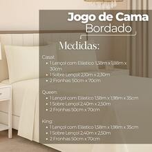 Habitat 4-Piece Queen And King Size Bed Sheet Set, Embroidered With Elastic, Soft Touch, Smooth - 米色 - 查看 5