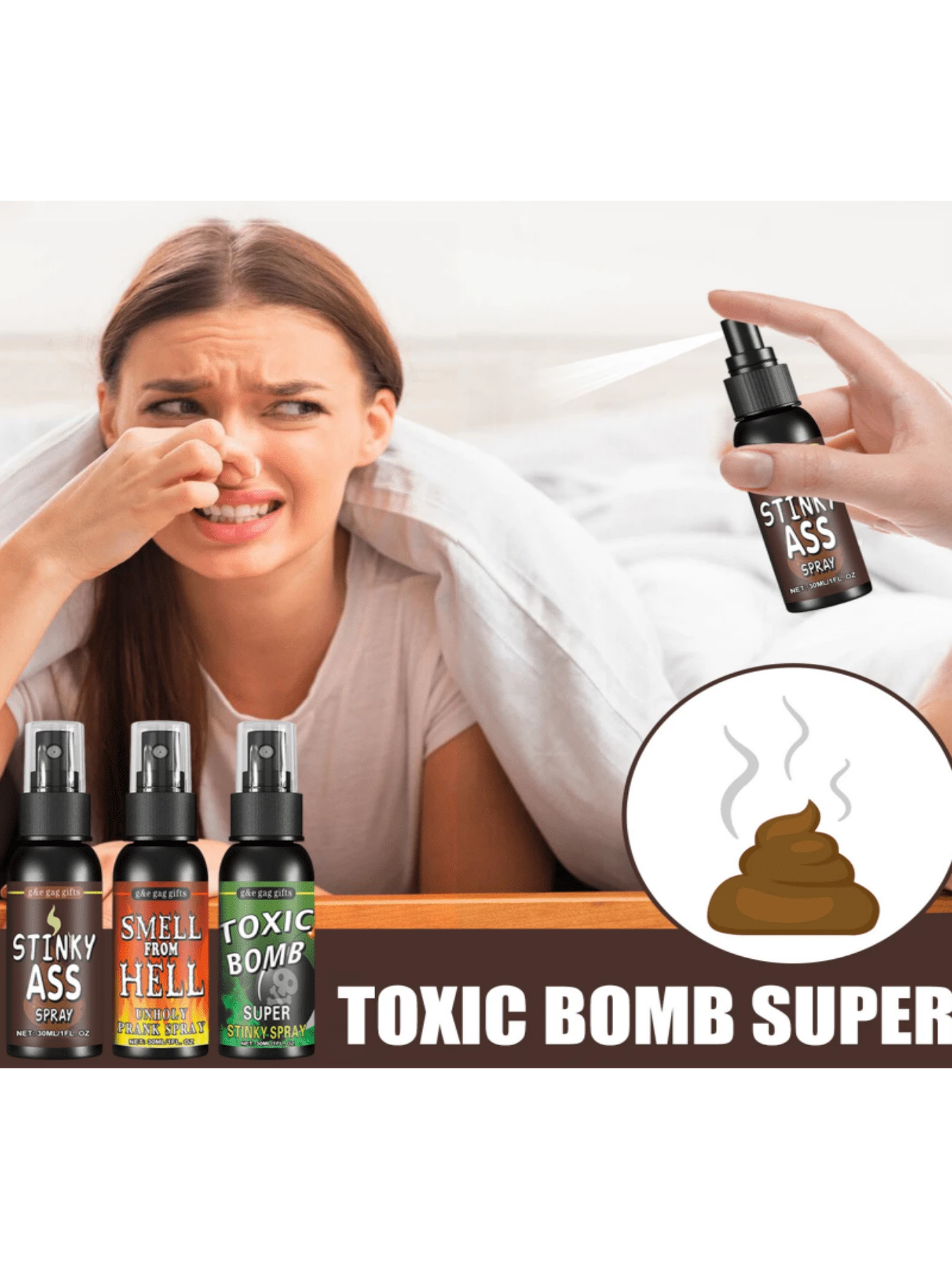 放屁喷雾 - 新奇香味恶作剧喷雾，便携式趣味搞怪礼物，适合派对和朋友聚会