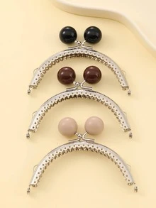 3入組圓形裝飾吻鎖金屬框