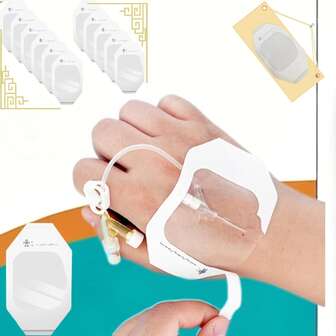 7/57/77/100 paquetes de parches impermeables para agujas permanentes, parches para colocación de catéteres, parches de apósito de película transparente, parches para inyección e infusión, parches de fijación de catéter intravenoso, parches impermeables