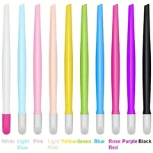 100支塑料柄指甲角质层推棒，橡胶头指甲清洁器，男女通用彩色美甲工具，万圣节、圣诞节、情人节礼物，适用于专业美甲沙龙、家庭美甲DIY、指甲和足部护理（10种颜色）