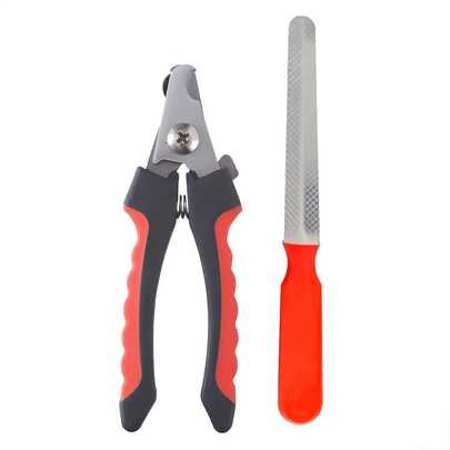 Alicate E Lixa Para Unhas De Cães Cachorros Gato Pets 12,5cm