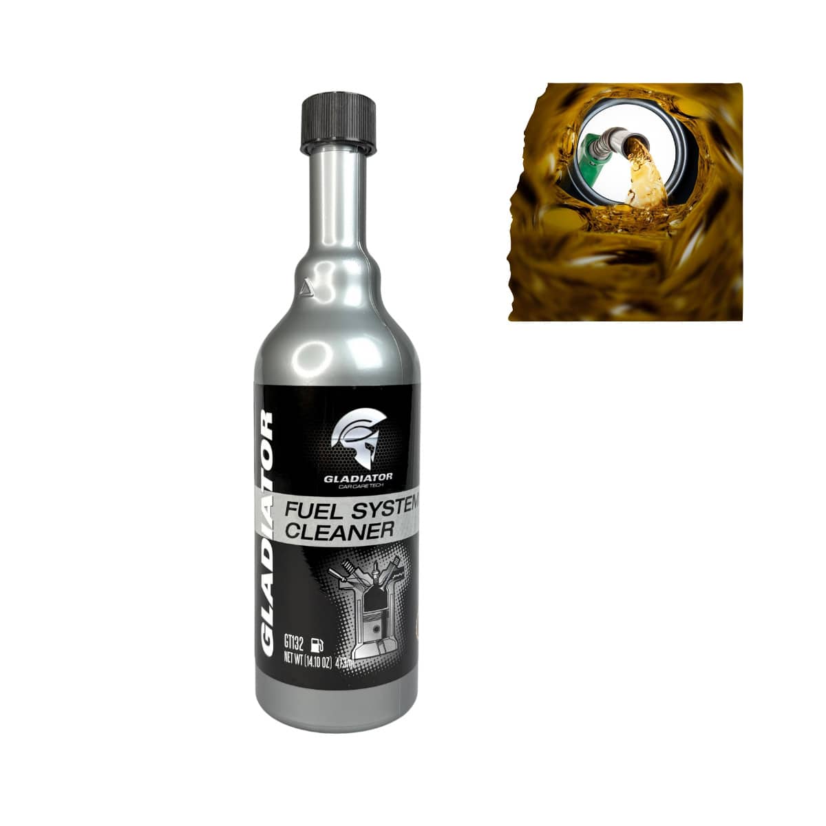 Must Have para Auto | Limpiador de Gasolina GLADIATOR | Ahorra Combustible & Repotencia tu Motor Fácilmente - Gris - Ver 1