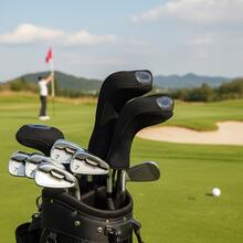 带透明窗口的高尔夫球杆头套，氯丁橡胶材质，适用于标准铁杆的保护帽