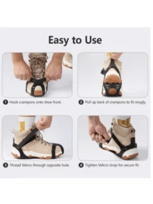 1个防滑鞋钉，雪地防滑钉，户外冰面抓地钉，适用于徒步旅行、冰雪攀岩