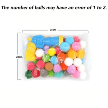 Interactive Launch Training Cat Toy Set, Including A Launcher And 20/50 Puffball(The Number Of Balls May Have An Error Of 1 To 2.), Suitable For Indoor Cats, Is A Sports Cat Toy To Promote Love And Trust Between Owner And Cat, Color Is Random - Multicolor - View 7