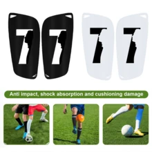 7号斜纹穿孔护腿板，黑白配色，成人足球训练护腿板，耐热耐磨，用途广泛，足球场必备，馈赠佳品 - 彩色 - 查看 1