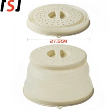 10 Inch Microwave Food Cover &Foldable Silicone Vegetable Washing Basket - Splatter Guard, Plate Holder & Kitchen Colander For Meal Prep, Charcoal.[Perfect Match] Microwave Food Cover And Mat 10"