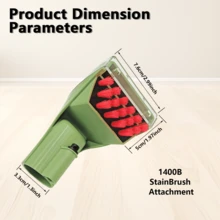 2件/套（1个替换刷头+1个替换刷芯）可重复使用的替换刷头，兼容1400B、4075、1425、3860、1400W、1400、3353、1844、2290A系列立式和便携式地毯清洁机，也兼容3698Z、1558Z、3617Z、36985吸尘器，是清洁织物、地毯、沙发以及派对和聚会等场合进行局部清洁的必备之选。