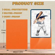 100 buah Pelindung Kartu Ukuran 66x91mm, Cocok untuk Kartu Koleksi - Permukaan Matte Berkualitas Tinggi, Lapisan Pelindung Tahan Lama, Ukuran Standar, Cocok untuk Kartu Baseball, Kartu Olahraga, dan Kartu Permainan - Tahan Gores dan Sidik Jari - Ukuran 66X91mm - View 3