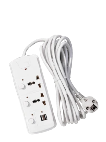 EXTENSION MULTICONTACTO REGLETA 2 ENCHUFES 2 Puertos Usb - Blanco - Ver 10