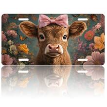 License Plate Cover, Car Front License Plate Funny Car License Plate Personalized Decoration Novelty Vanity Tag Aluminum Car Accessories For Women Men,12"X 90" - A5 - 查看 1