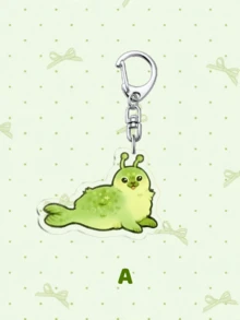 1PC Acrylic Alien-Themed Animal Keychain: Cute Alien Cat Keychain / E.T. Cat Keychain / Alien Seal Keychain / Alien Shark Keychain / Crying Cat. Perfect For Boyfriends, Girlfriends, Or Family Members. Friendship Keychain / Women's Keychain / Bag Charm / Christmas Gift. - Multicolor - View 2