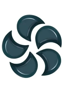 5件套水果盘和月亮盘餐具套装