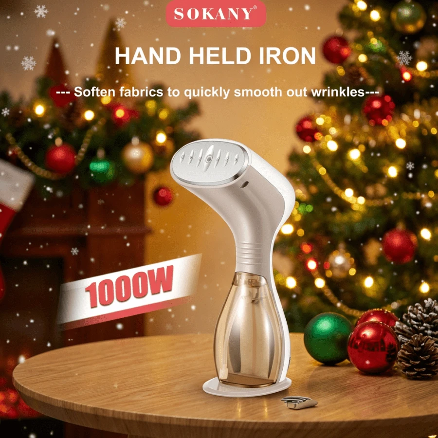 SOKANY Handheld Portable Garment Steamer, Quick Wrinkle Remover, Hanging Design - EU E Type Plug(220-240V) - View 1