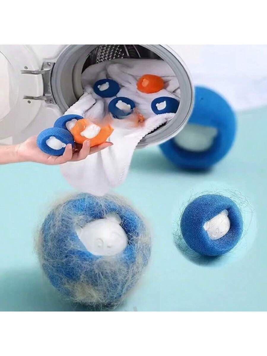Random Bear Shaped Pet Laundry Sponge, Anti-, Reduces Wrinkles & Saves Drying Time, Pet Hair Remover (Results May Vary), Suitable For Washing Machine, Reusable Dryer Balls - Multicolor - View 1
