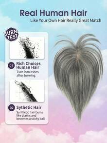 女士短款波波头假发片，适合头发稀疏的人士，侧分假发片，真人发假发片，带刘海，灰色手工假发片，丝绸底座，增加发量，真人发假发片，直发假发片，带刘海