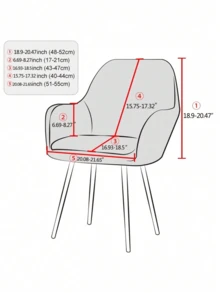1pc/2pcs Soft Jacquard Dining Chair Cover, Made Of Spandex, Fit For High Back Armchair, Elastic Chair Slipcover, Suitable For Home, Office, Computer, Hotel - Light Grey - View 2