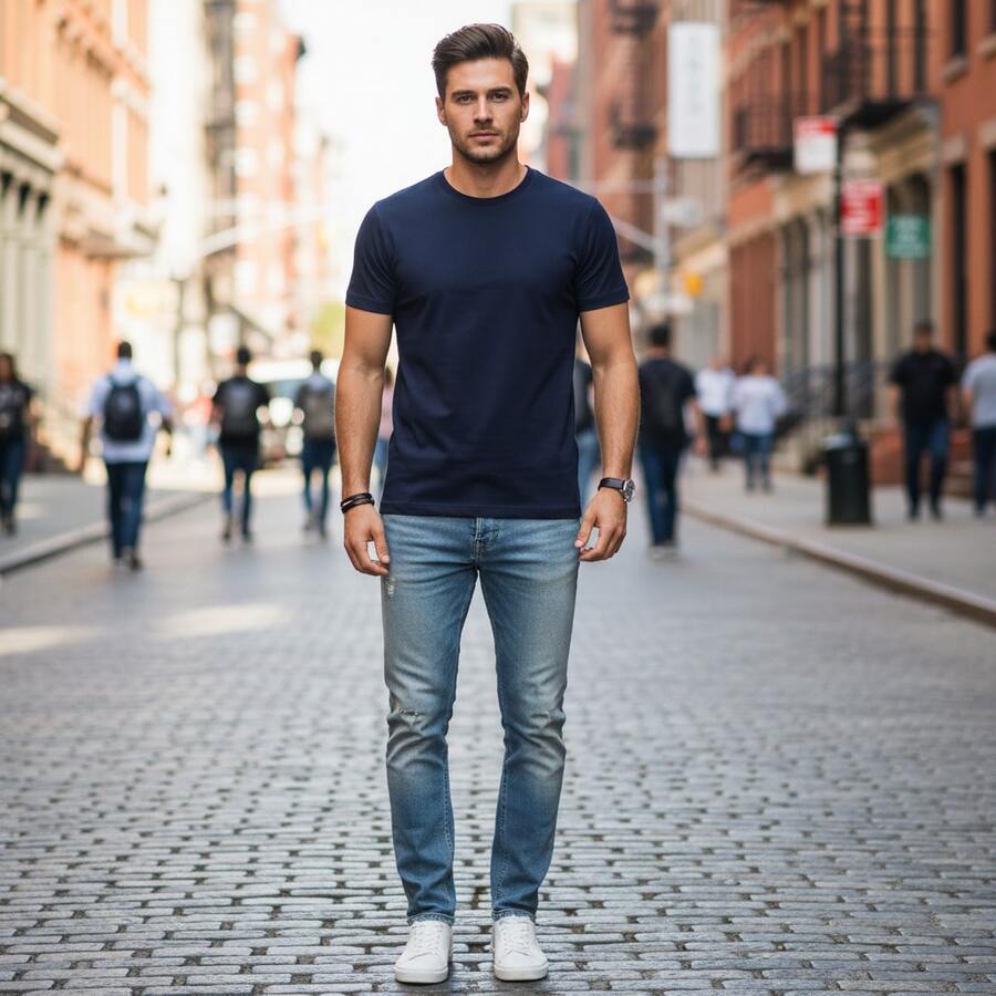 NAO Men T-Shirts - Navy Blue - View 1