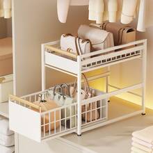 Heavy-Duty Sink Organizer – Adjustable Double-Layer Iron Cabinet Rack, Space-Saving Kitchen Shelf for Drying Dishes, Sturdy Frame, Sink Storage Rack, Sink Organizer, Sink Storage and Organization Rack, Dish Drying - Blanco - Ver 9